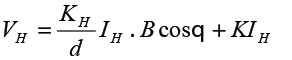 以使用霍尔元件的方法为例，，，，，霍尔效应切合以下的关系式